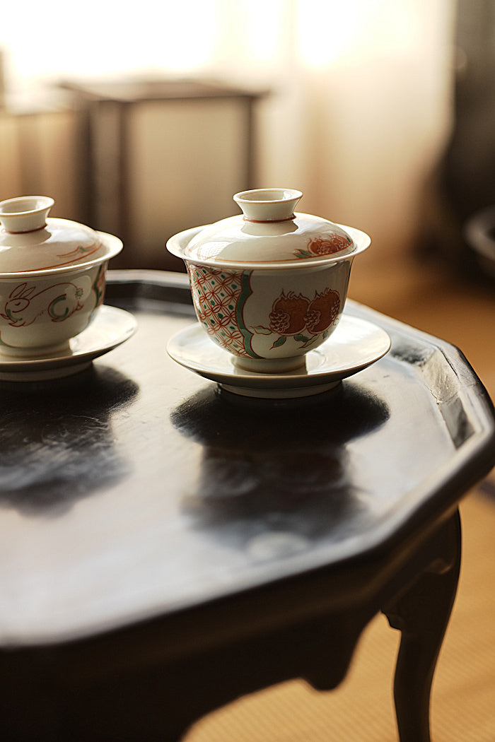 Caihui Pomegranate Porcelain Gaiwan