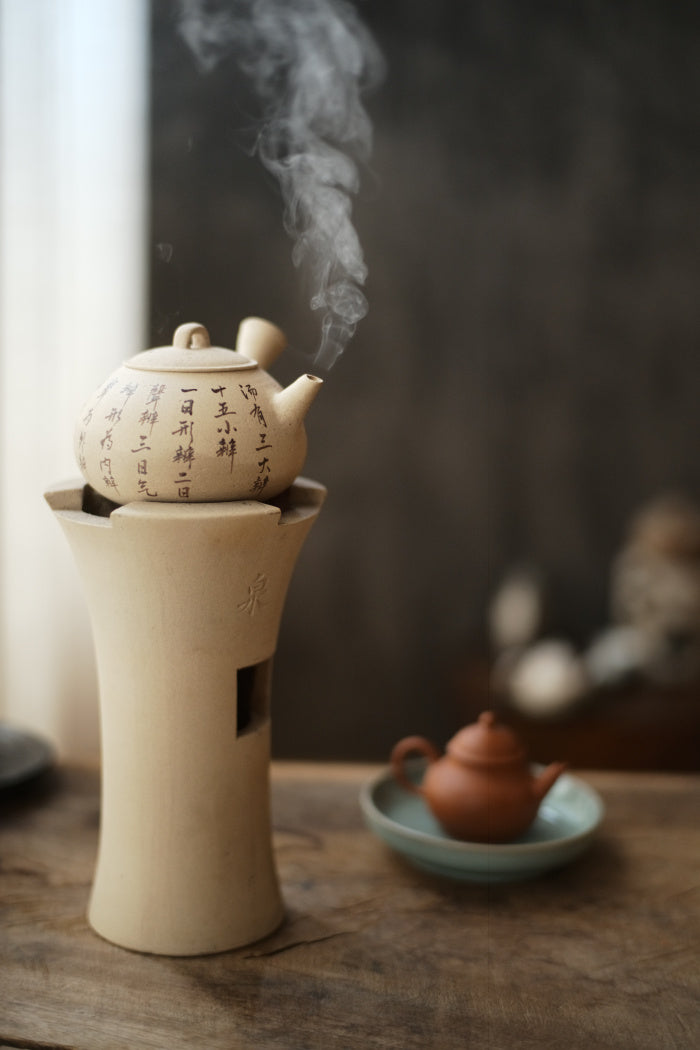 天然ホワイトクレイサイドハンドルティーケトル