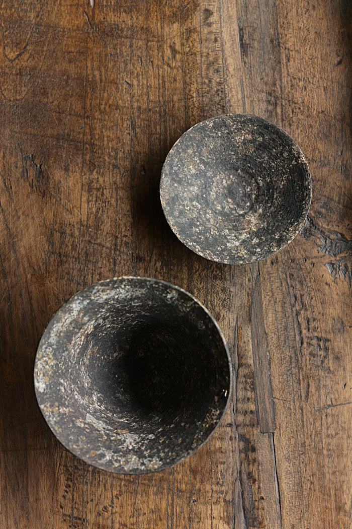 Natural Earth Gaiwan with Kintsugi Silver Nails by Cheng Wei