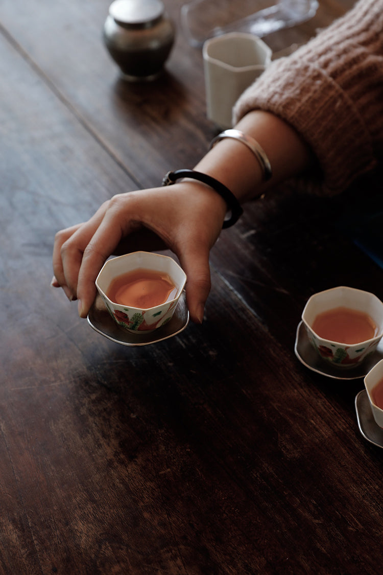 Tin Plum Blossom Cup Support