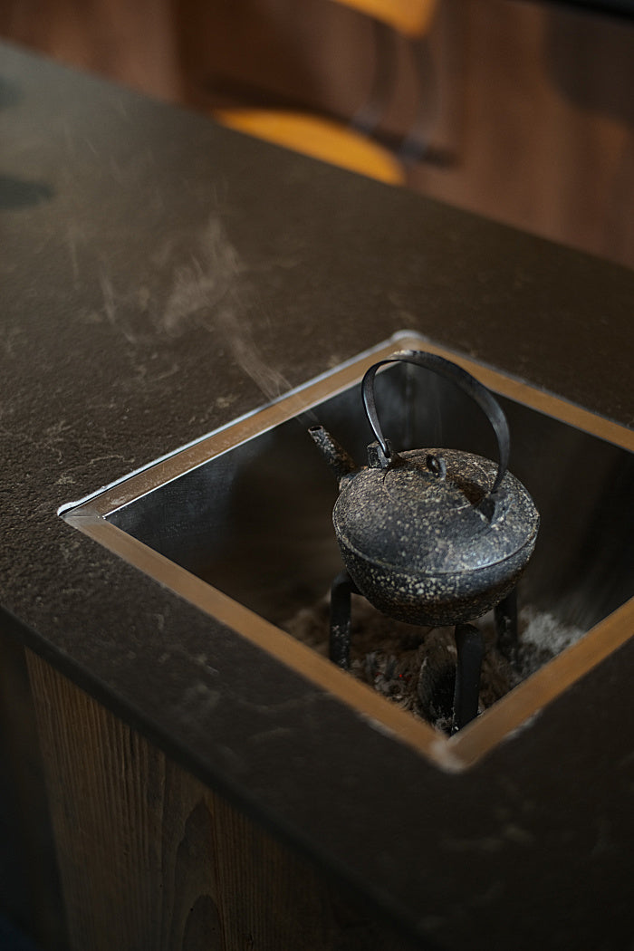 Natural Earth Turtle-Back Kettle with Iron Handle