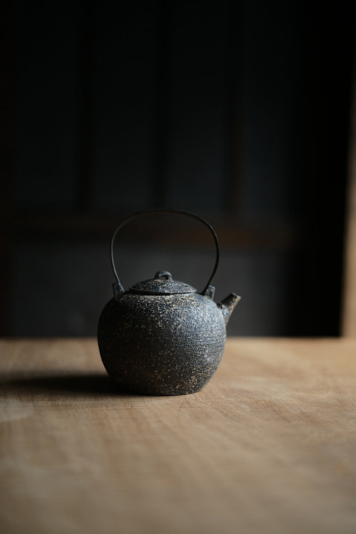 Natural Earth Round Kettle with Iron Handle - 900ml