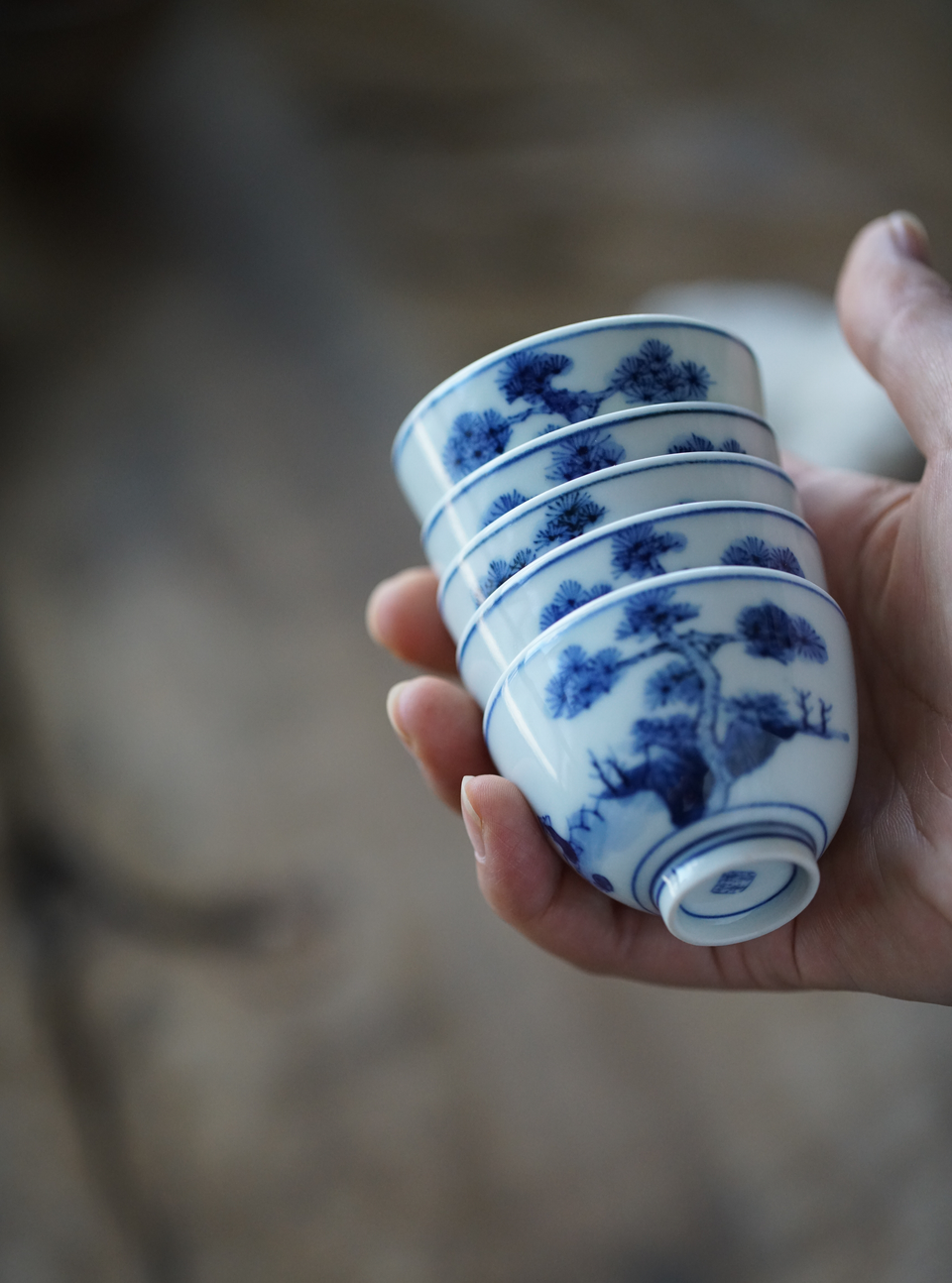 Antique-style Qinghua Blue-white Teacup
