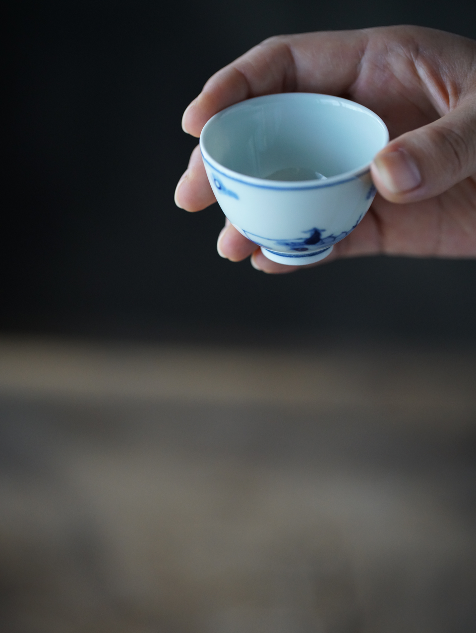 Antique-style Qinghua Blue-white Teacup