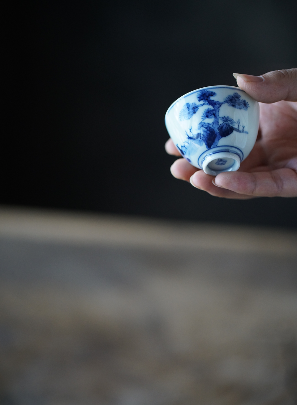 Antique-style Qinghua Blue-white Teacup
