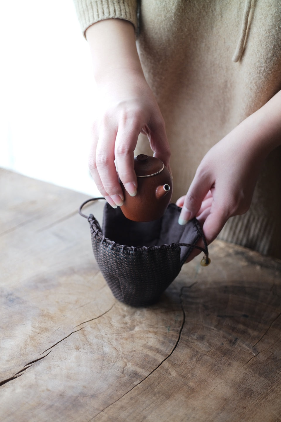 Hand-Woven Tea Set Bags - Dark Chocolate