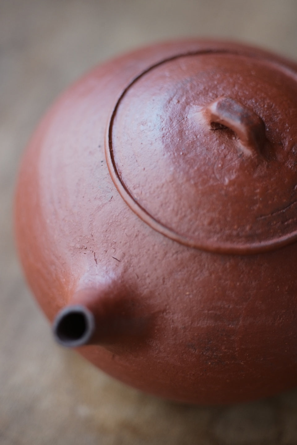 Red Earth Glazed Side-Handle Tea Kettle