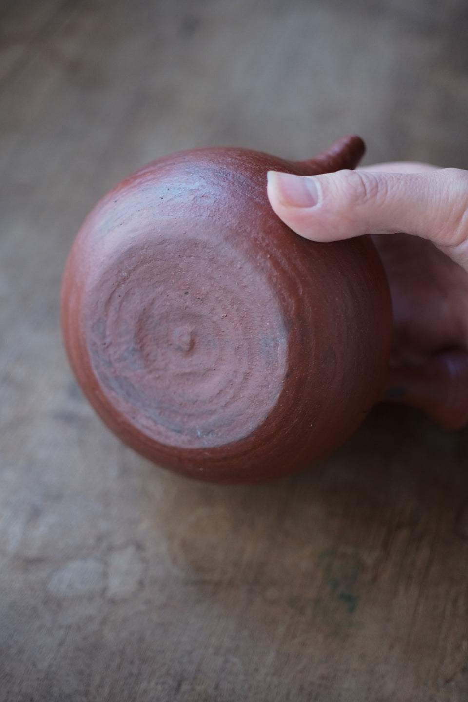 Red Earth Glazed Side-Handle Tea Kettle