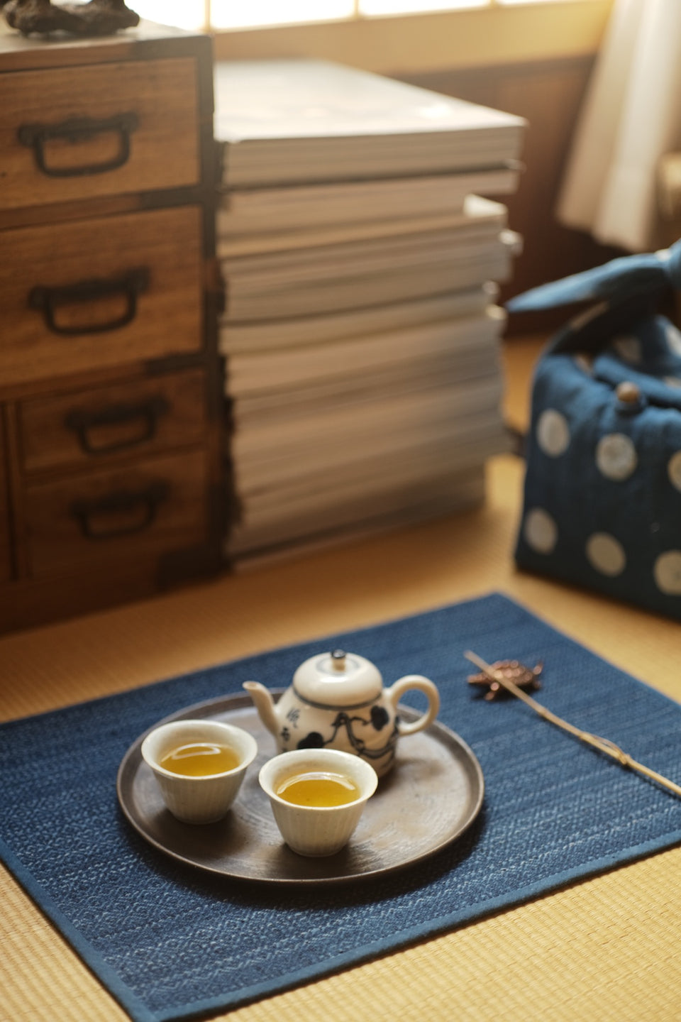 Traditional Two-Sided Tea Mat