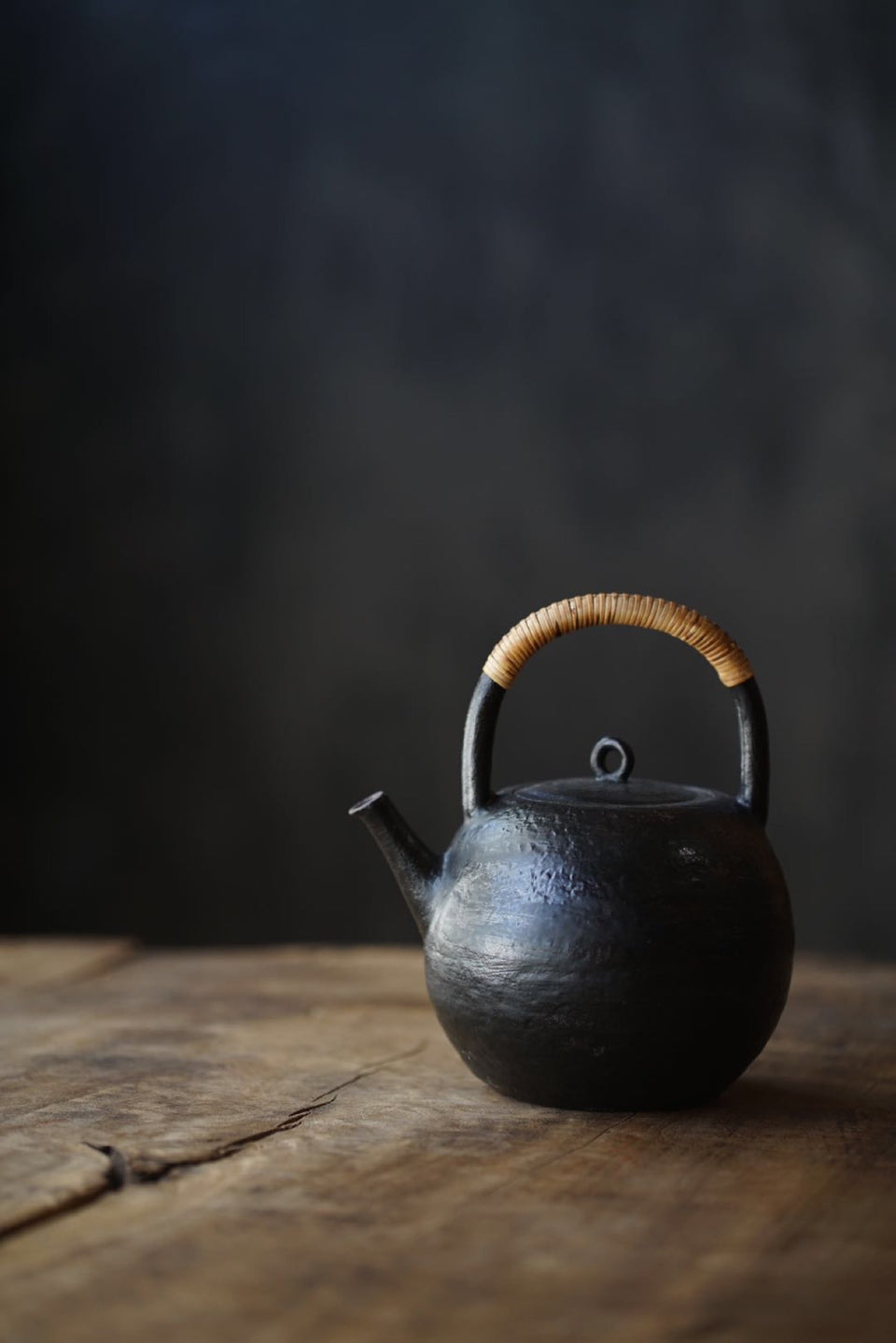 Long-Necked Kettle With Bamboo Skin Handle