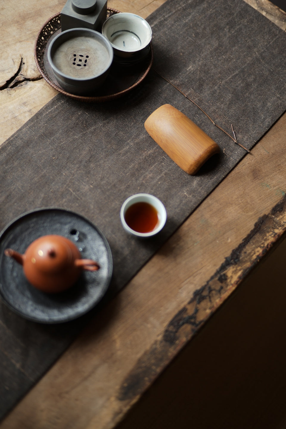 Bamboo Cha Ze Tea Holder & Tea Scoop