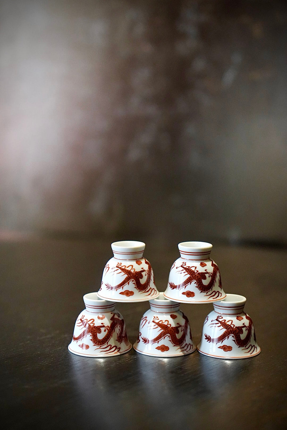 Red Dragon Teacup Set