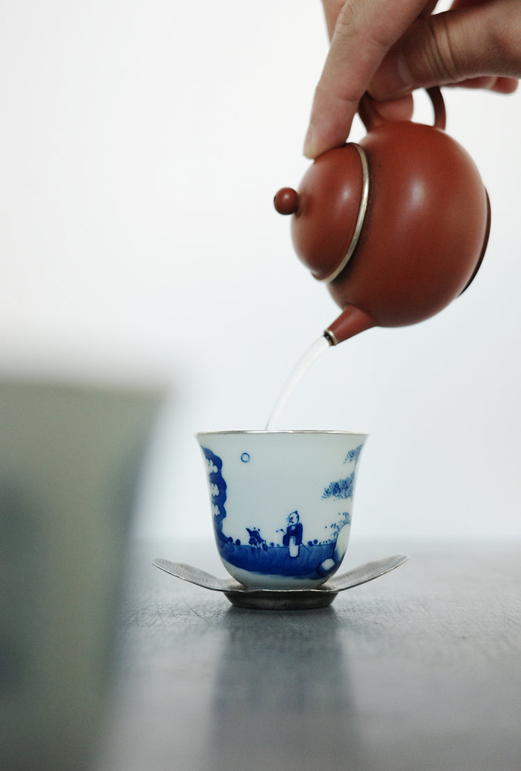 Qinghua Host Teacup 60ml- The boy, the hermit, and the mountain