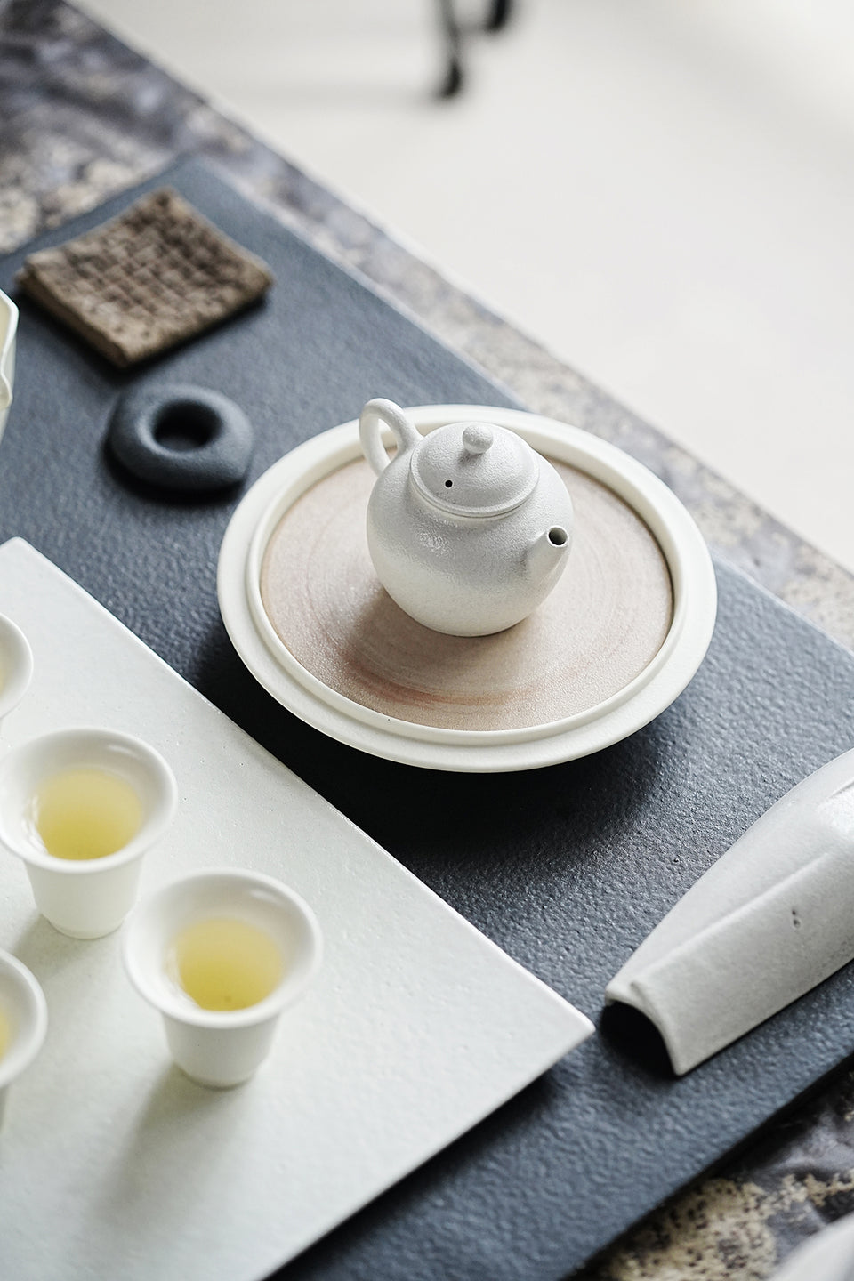 Matte White "Egg-Shaped" Teapot