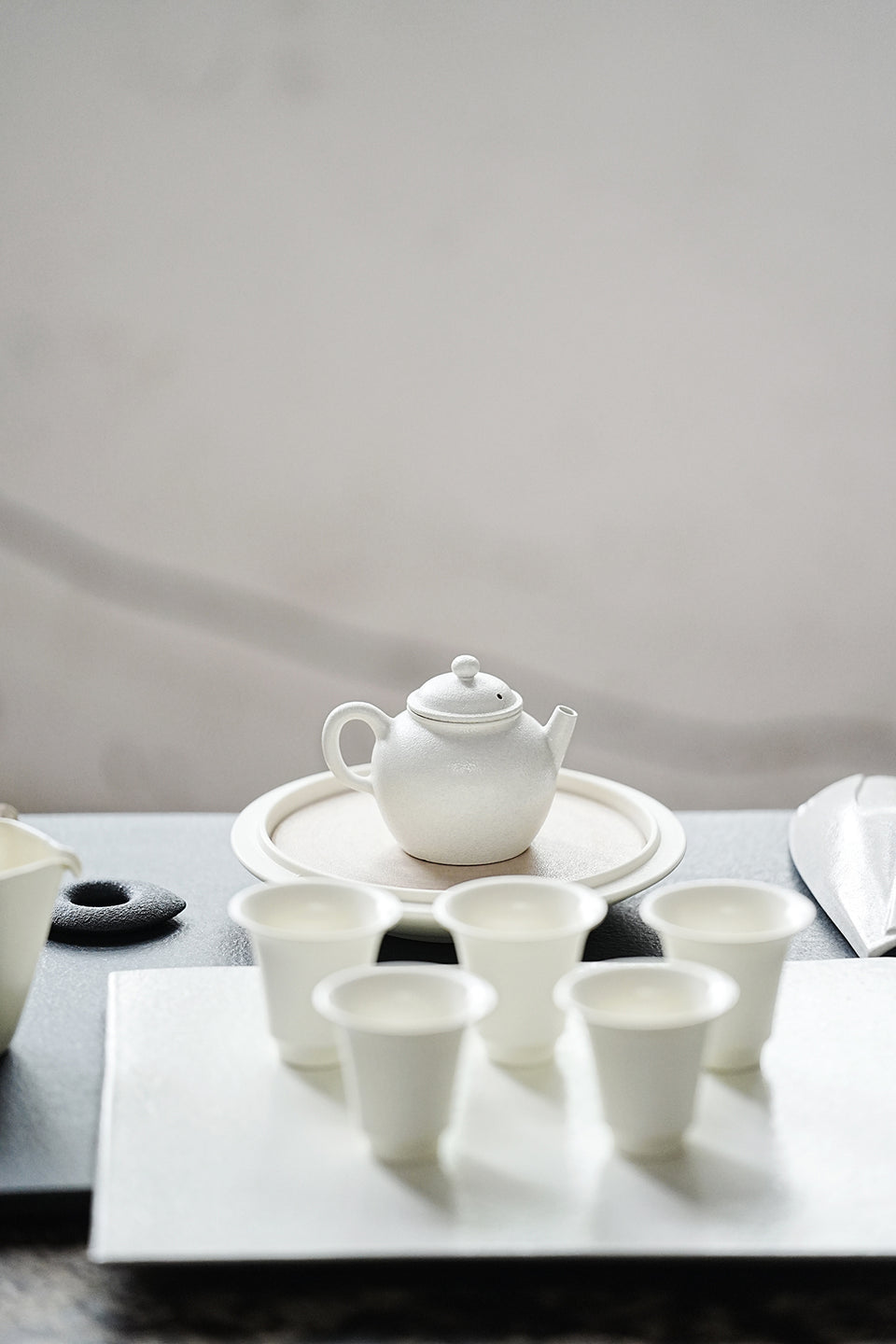 Matte White "Egg-Shaped" Teapot