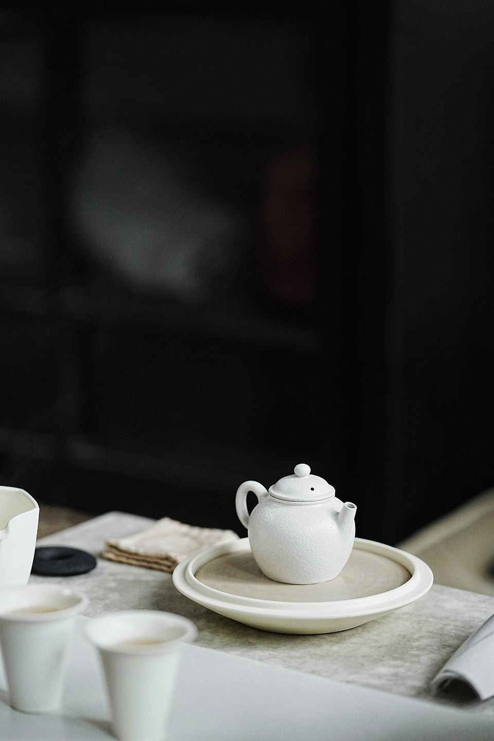 Matte White "Egg-Shaped" Teapot