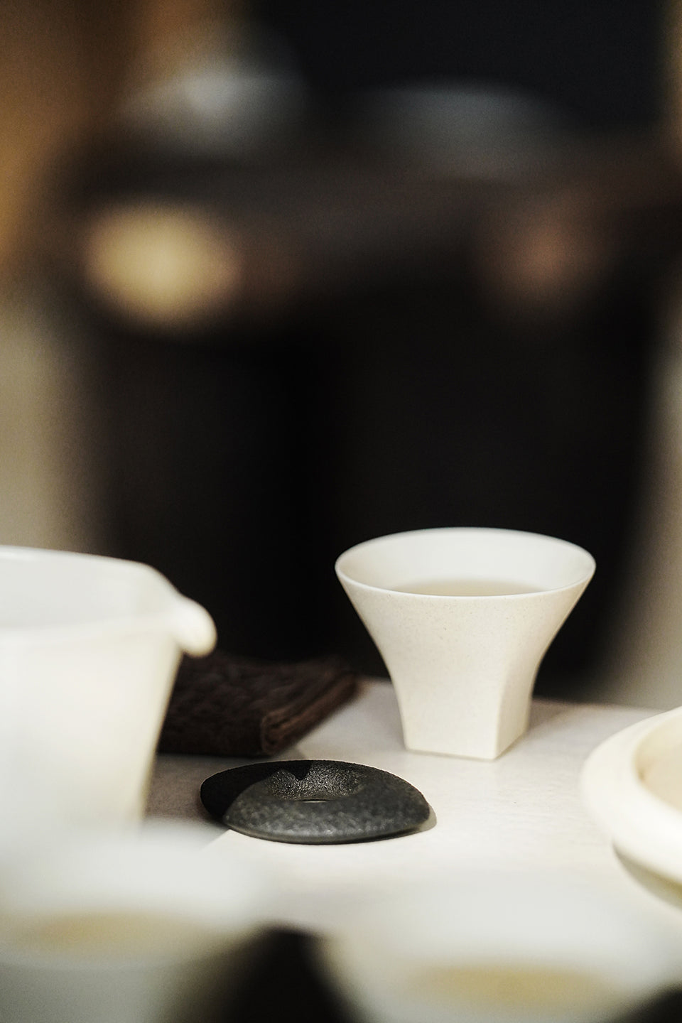 Black and White Square Teacup