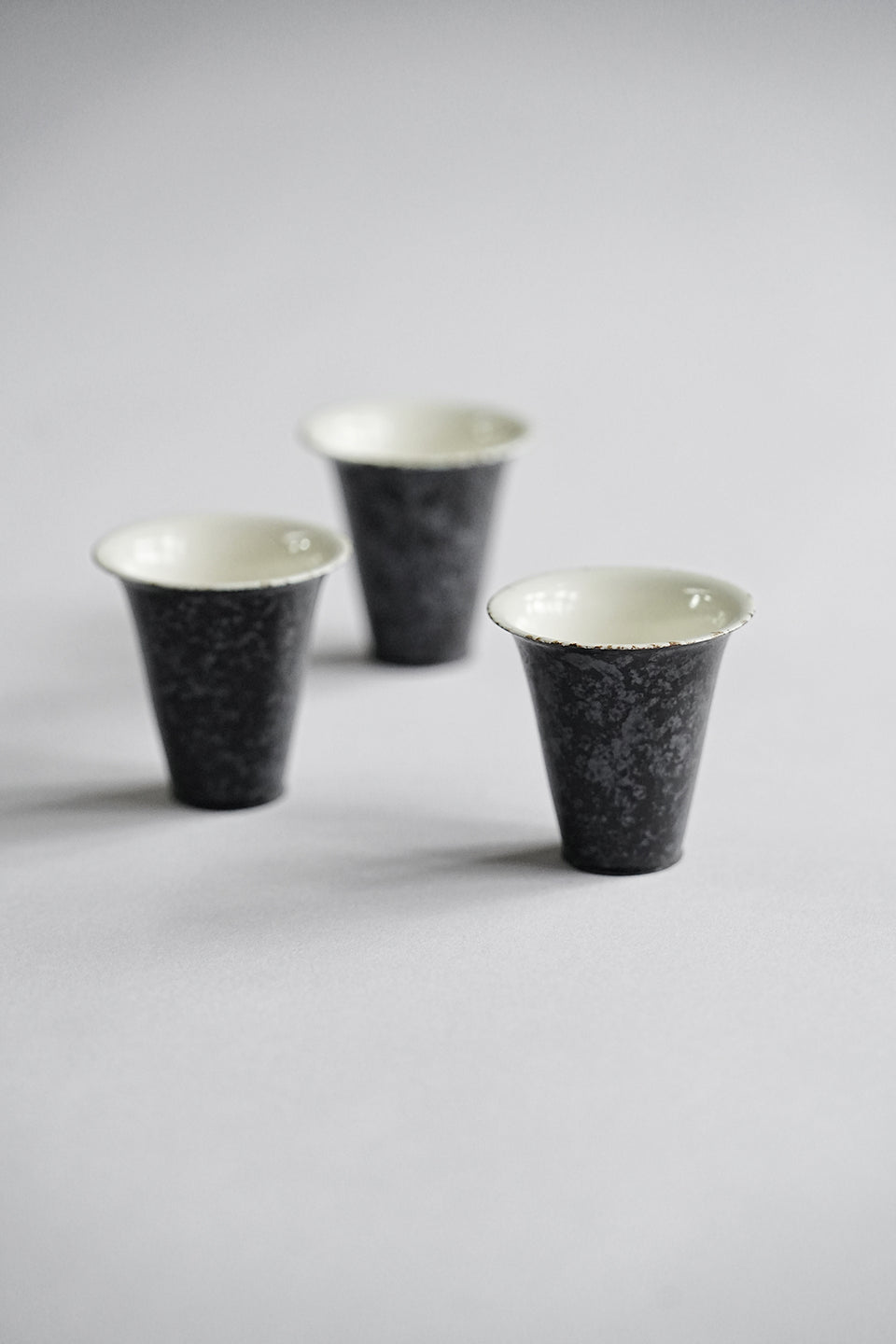 Tall Black Trumpet Teacup