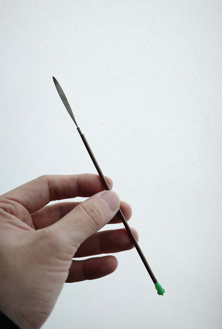 Jade Gourd, Sandalwood & Silver Tea Pick