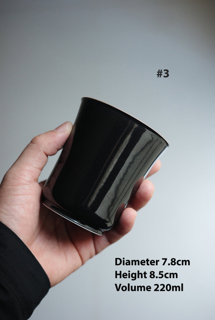 Ink-Black Minimalist Ceramic Coffee Cup