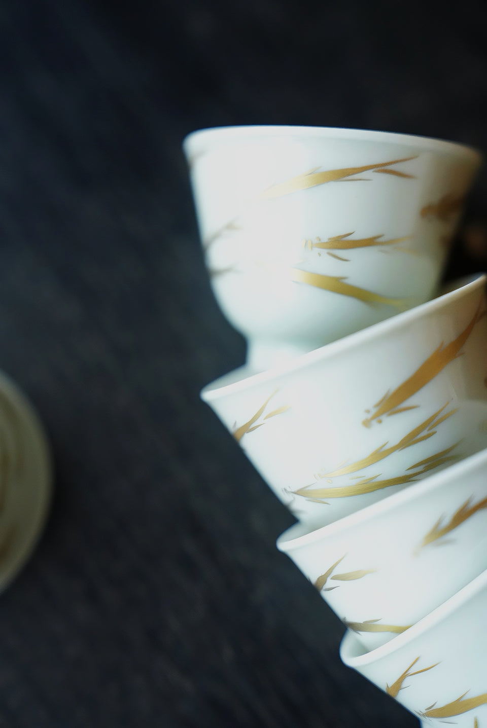 Gold School of Fish Teacup Set