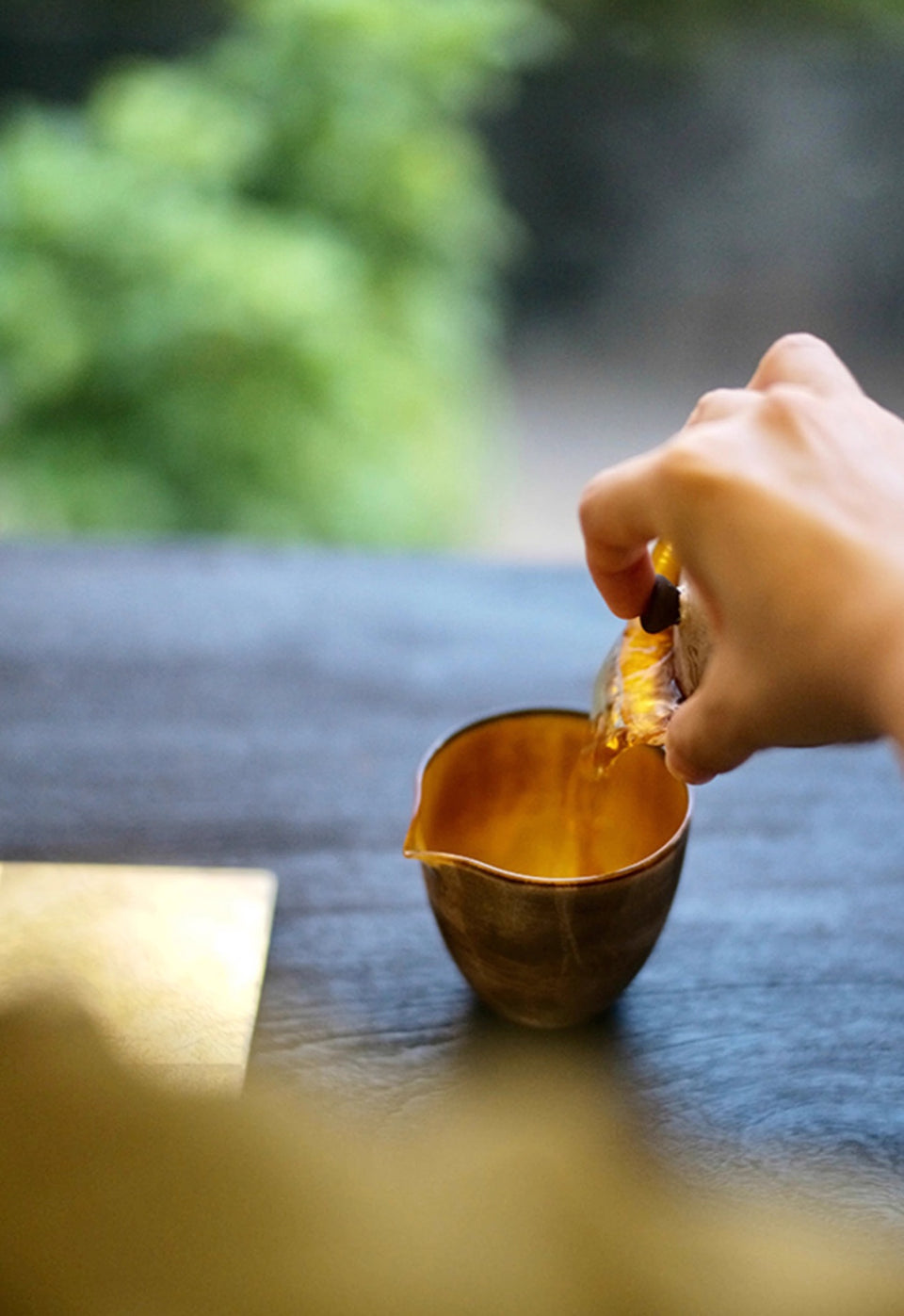 "Huang Lian" Gold and Glass Gaiwan