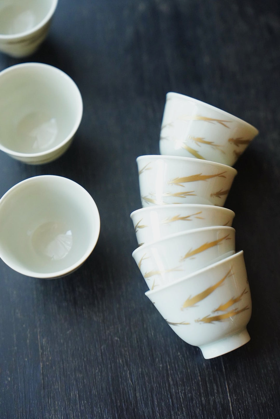 Gold School of Fish Teacup Set