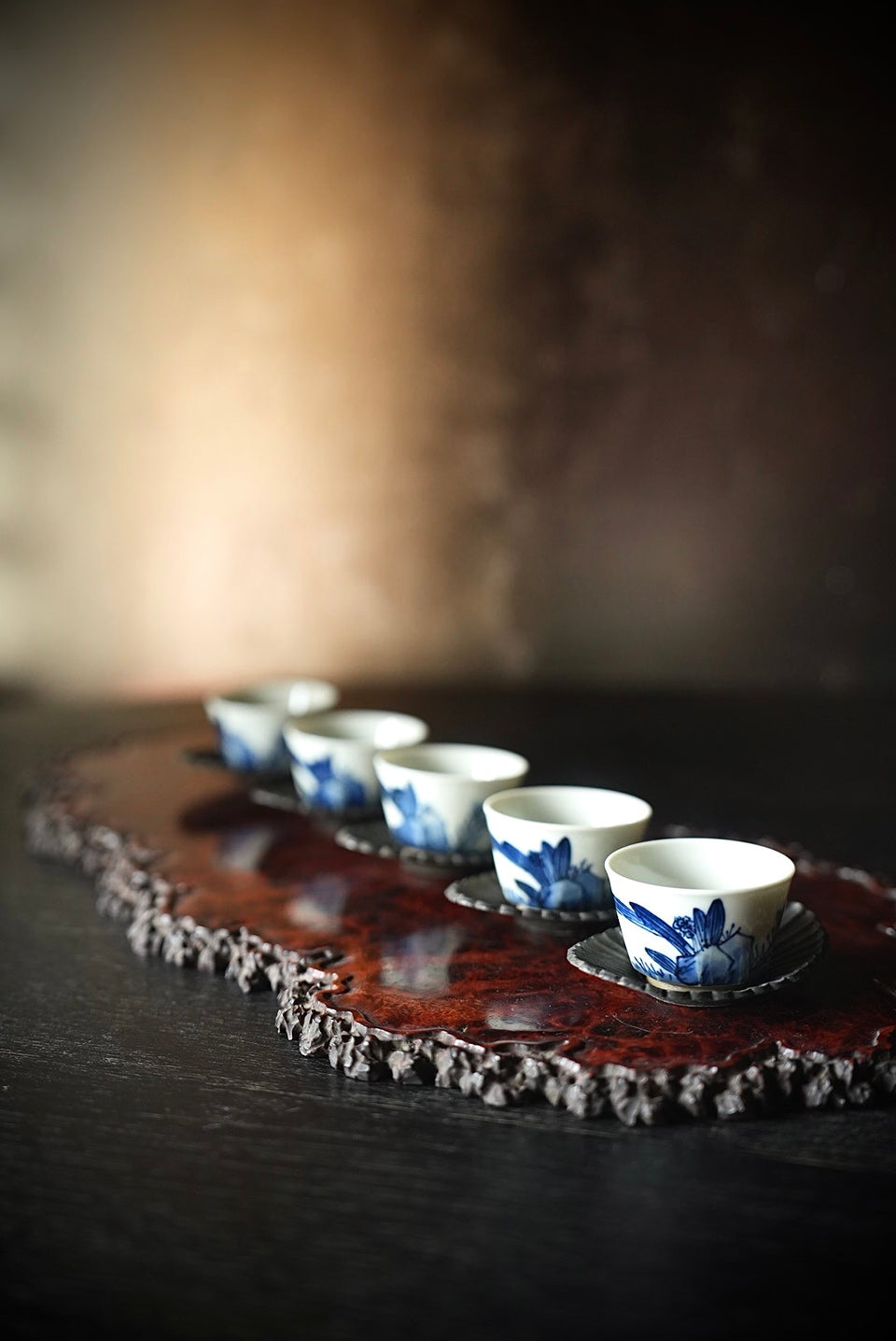 Qinghua Orchid Tea Cup Set