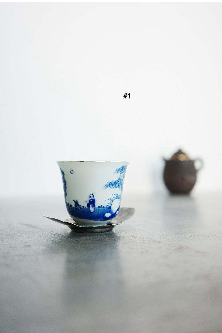 Qinghua Host Teacup 60ml- The boy, the hermit, and the mountain