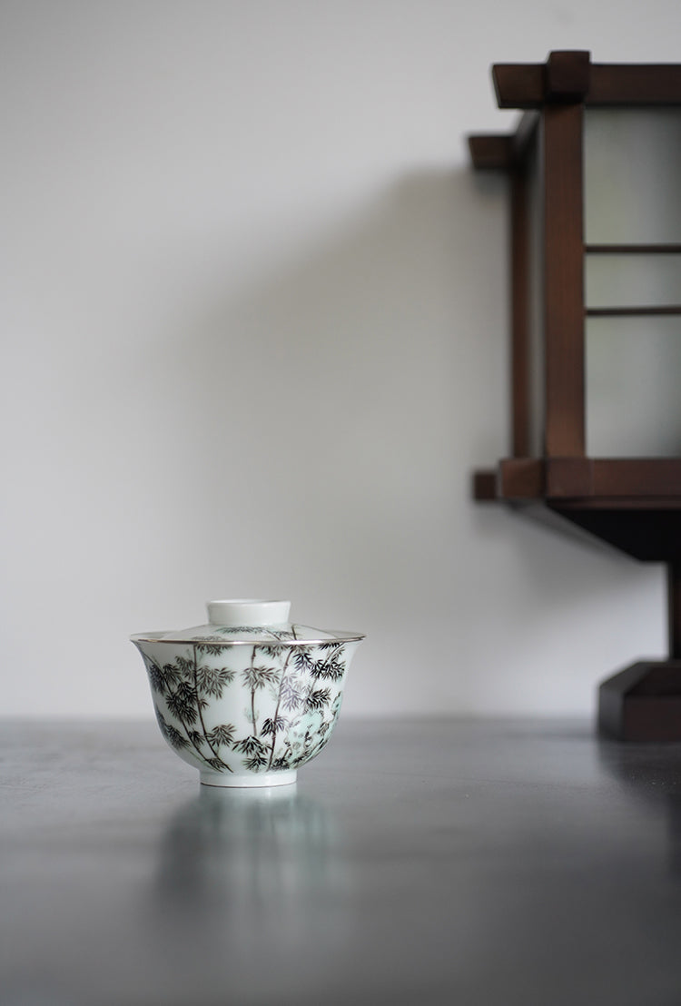 Delicate Overglaze Bamboo Gaiwan