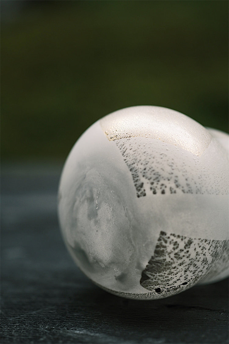 Winter Frost Tea Jar by Qin Glass