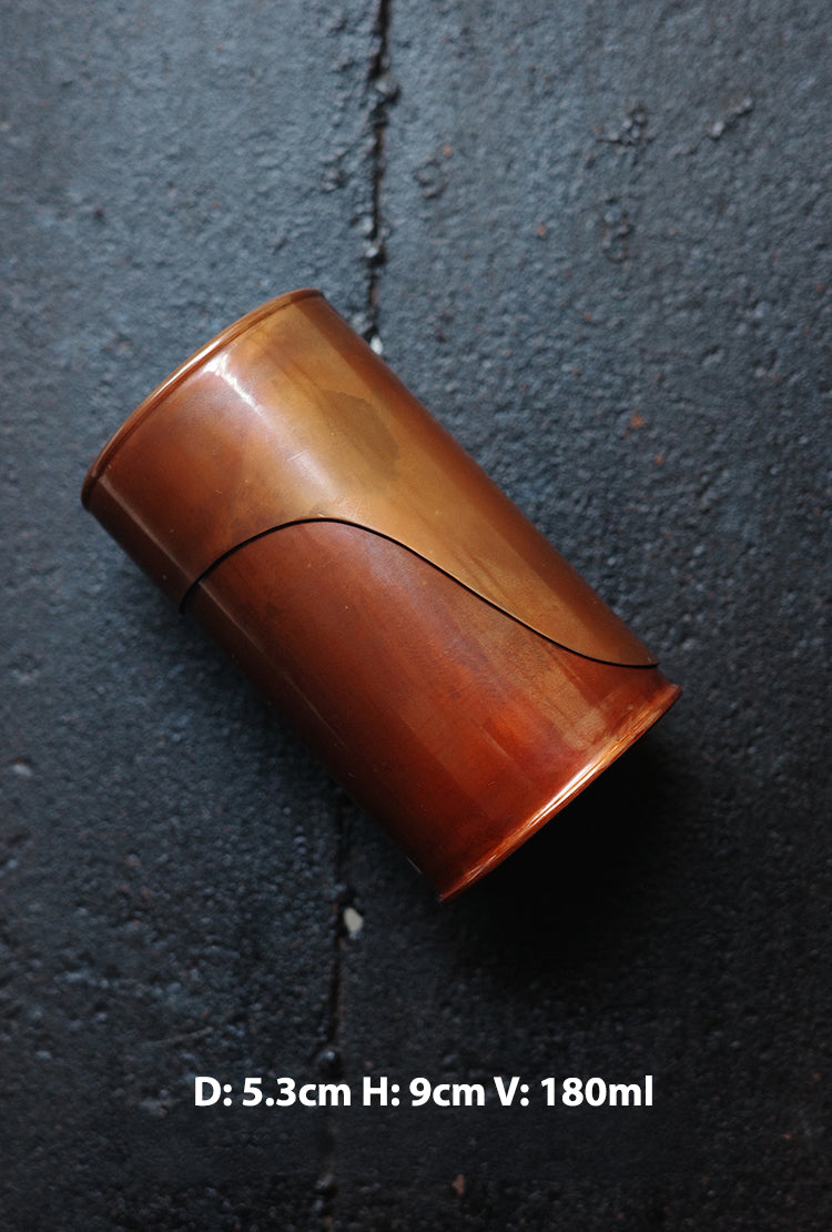 Copper Tea Canister & Scoop Set