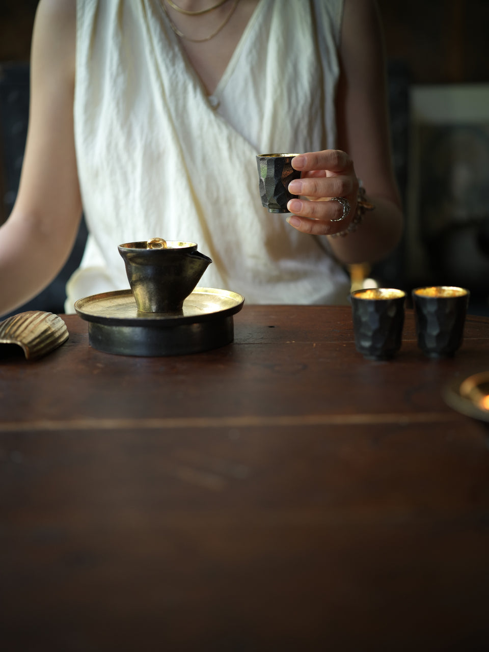 Faceted Onyx Host Cup by Chengwei