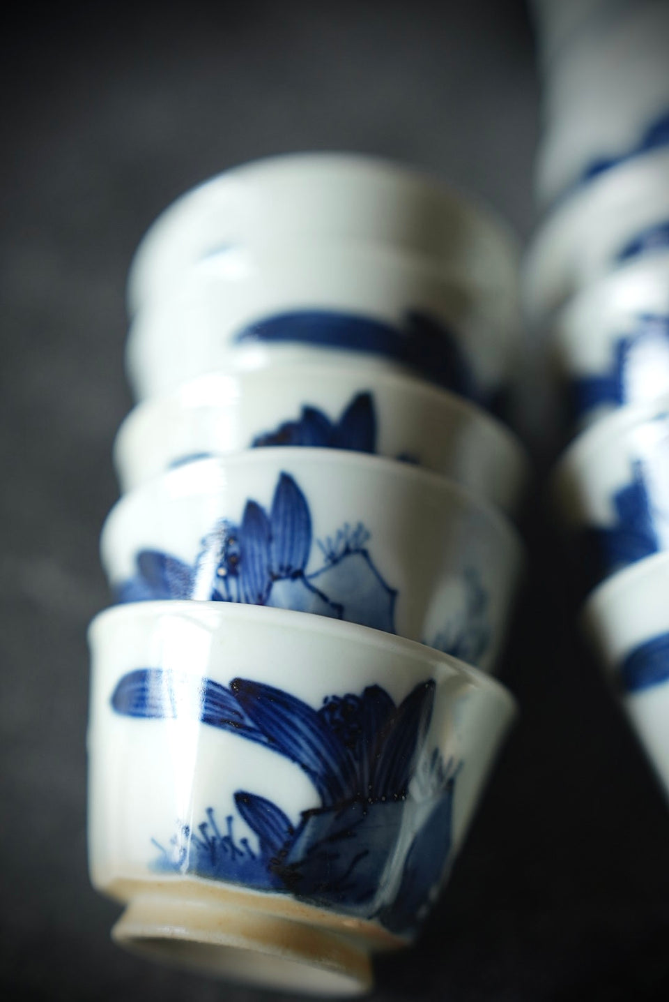 Qinghua Orchid Tea Cup Set