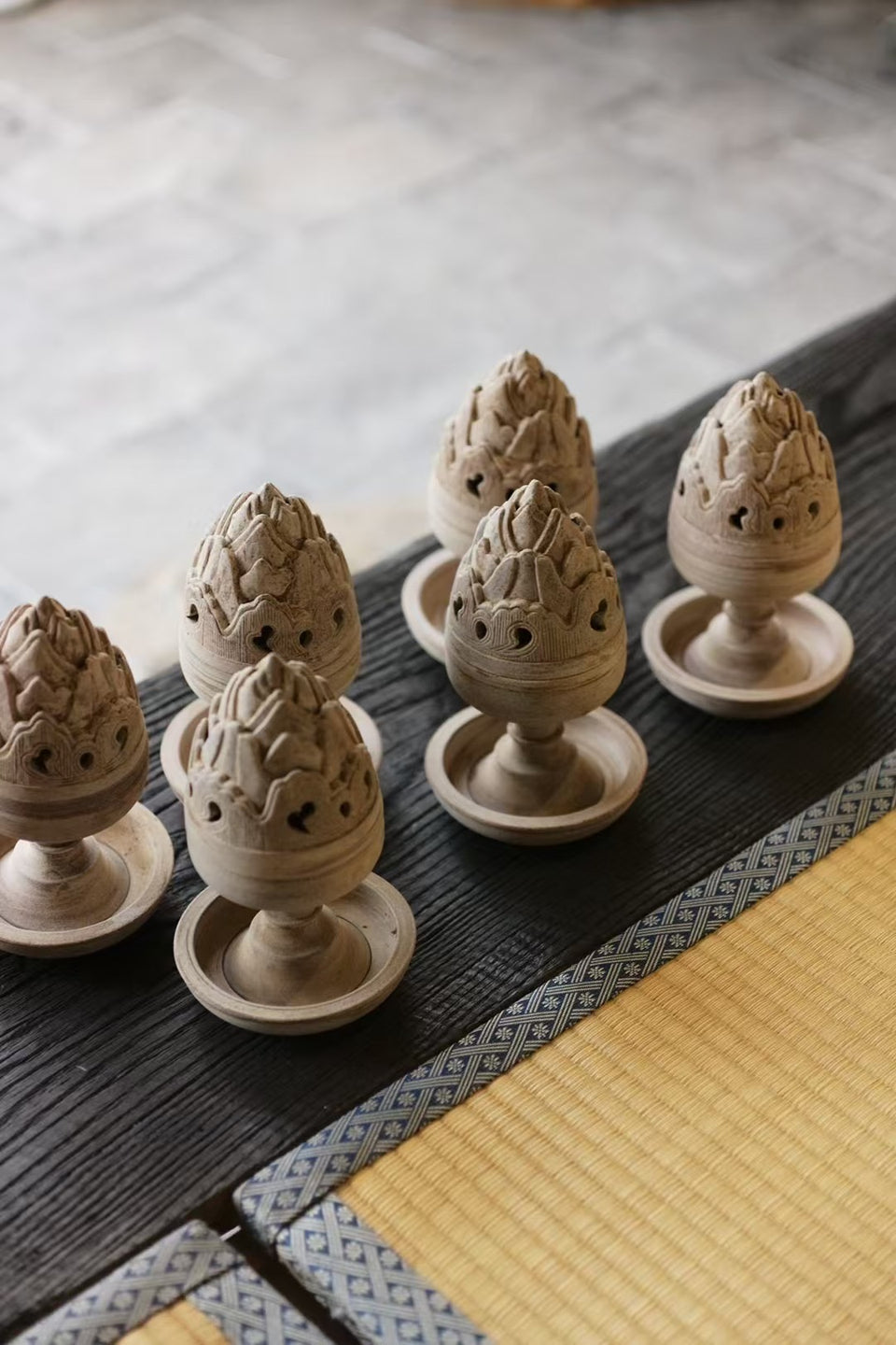 "Boshan" Mountain Ceramic Incense Burner