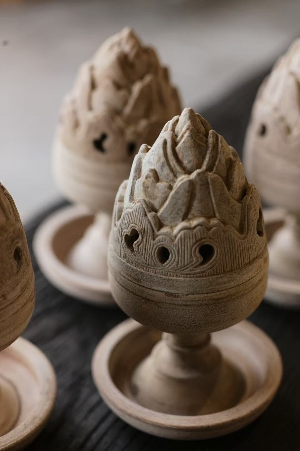 "Boshan" Mountain Ceramic Incense Burner