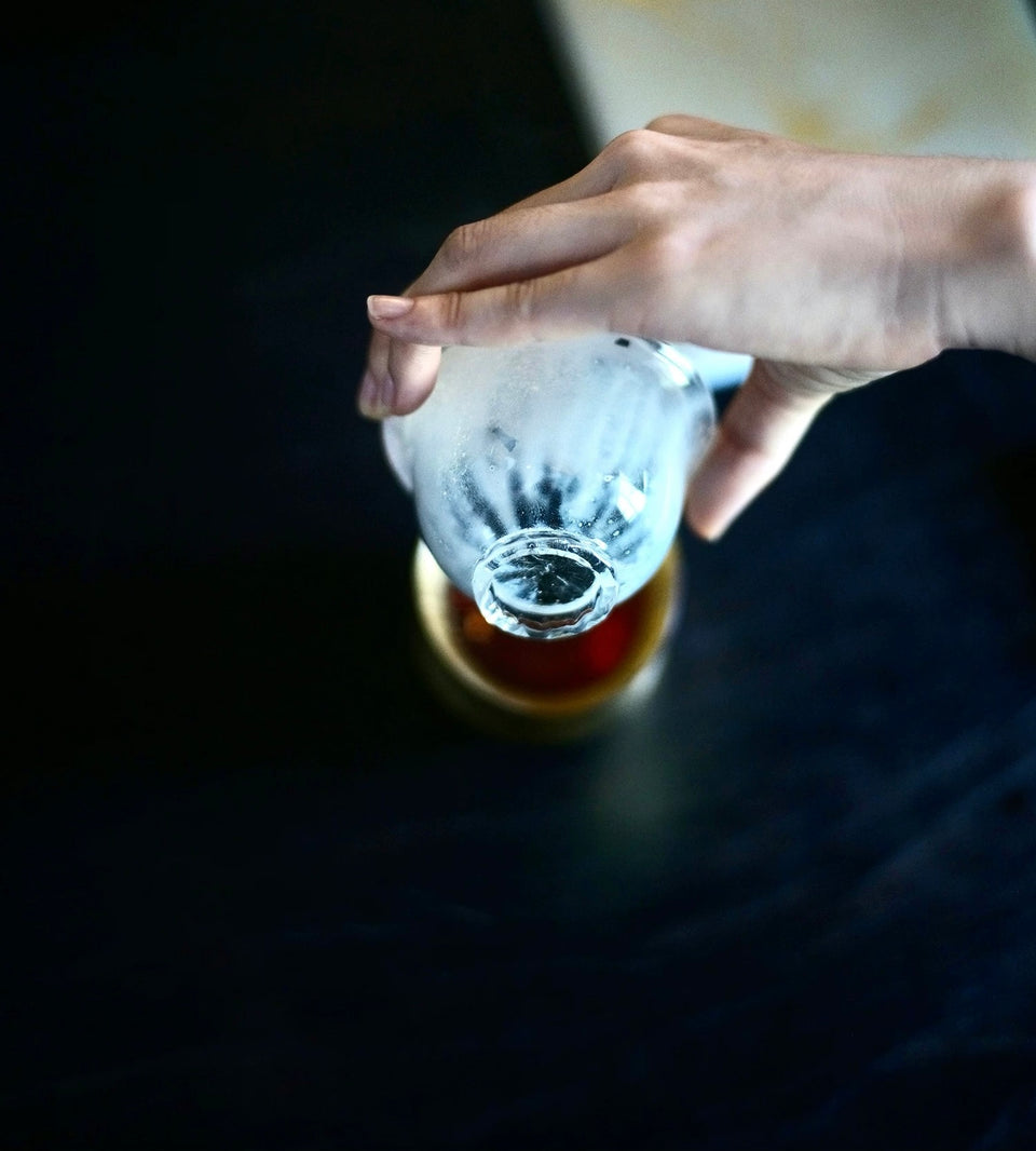 Winter Frost Moonlit Ice Crack Gaiwan by Qin Glass