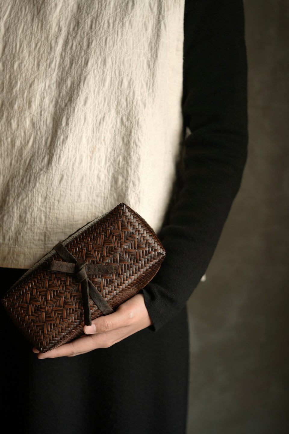 Handwoven Bamboo  Travel Tea Case