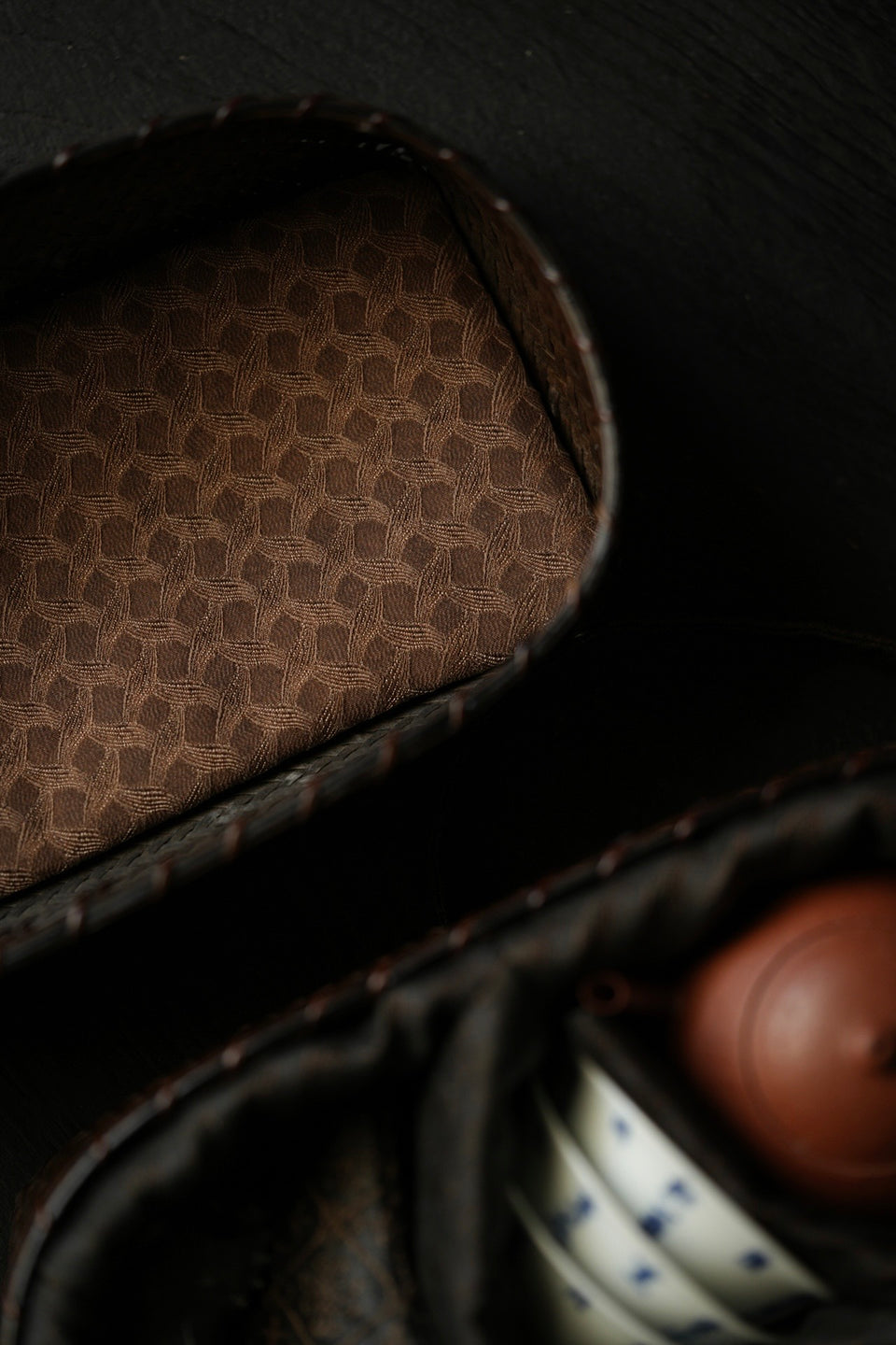 Handwoven Bamboo  Travel Tea Case