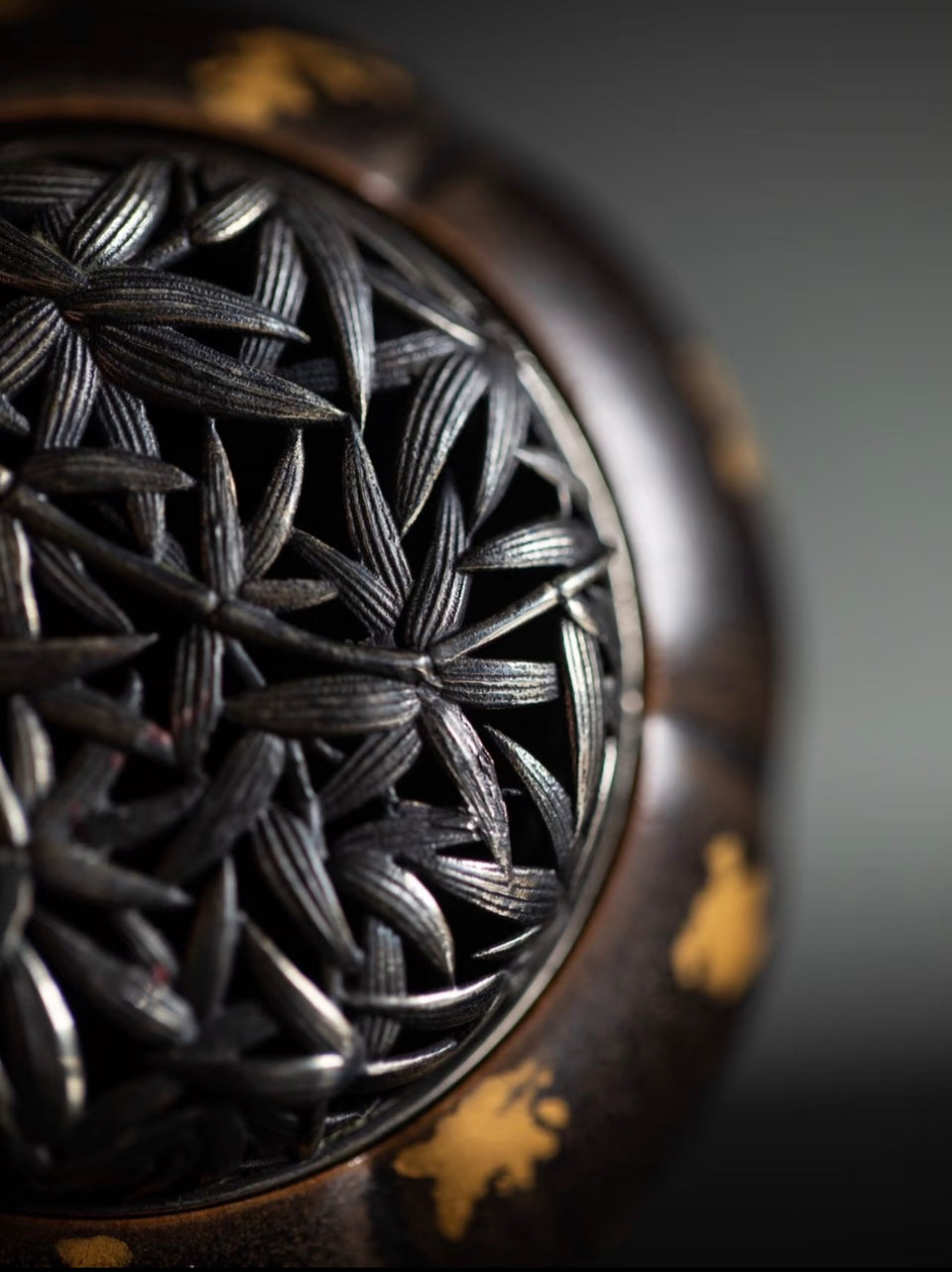 Gold-Sprinkled Pumpkin Incense Burner