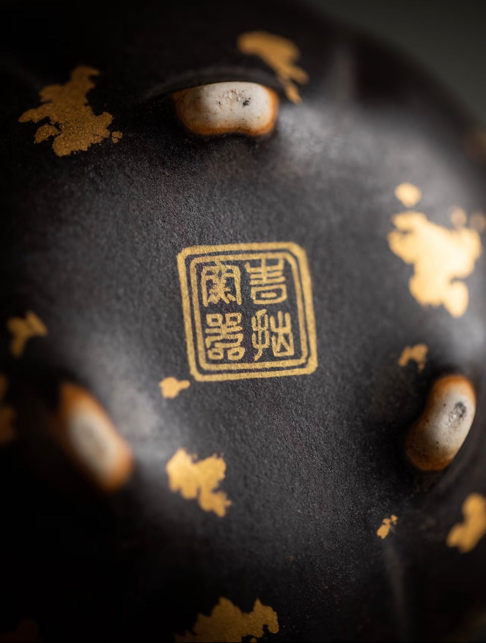 Gold-Sprinkled Pumpkin Incense Burner