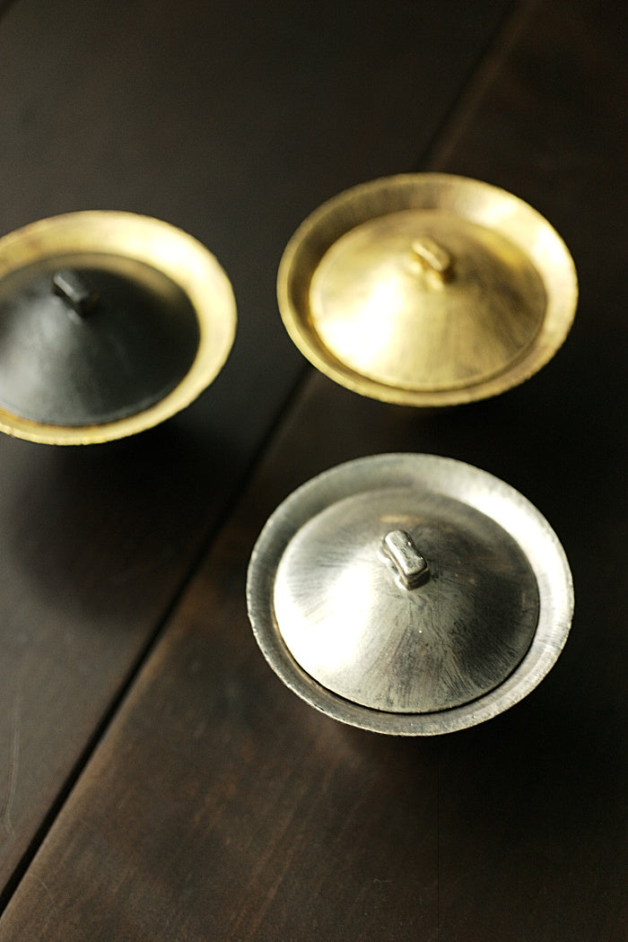 "Bamboo Hat" Gaiwan - Gold and Silver