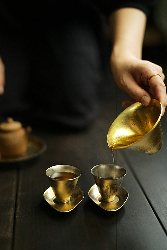 Precious Metal Glazed Douli Teacups