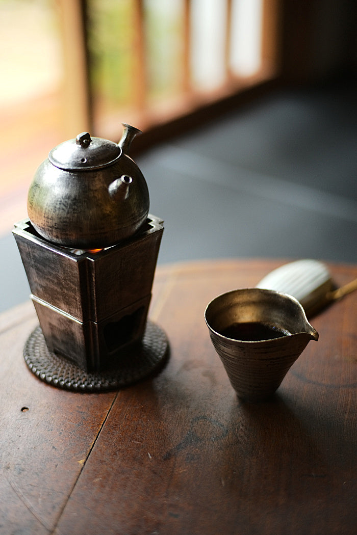 Brushed Silver Side-Handle Kettle