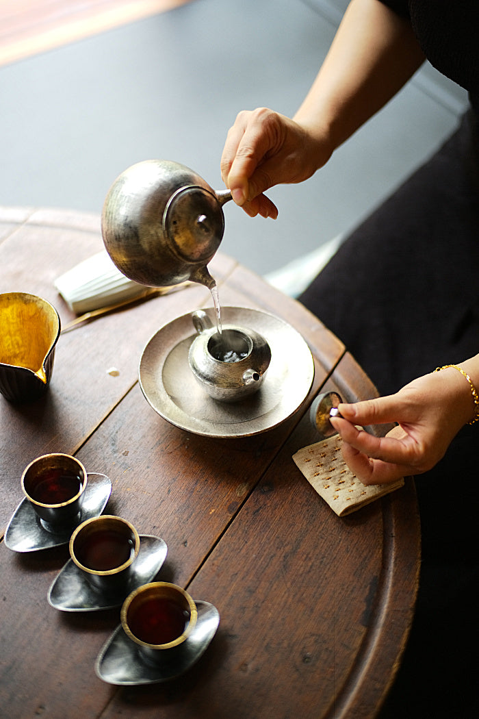 Brushed Silver Side-Handle Kettle