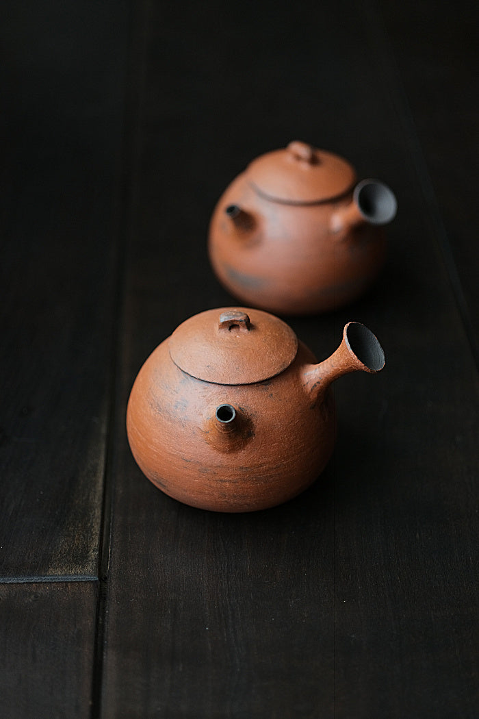 Red Earth Glazed Side-Handle Tea Kettle - Tall by Cheng Wei