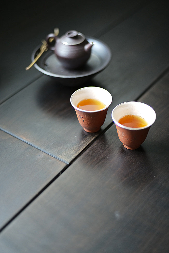 Bell-Shaped Hui Shan & Copper Host Teacup V2 by Cheng Wei