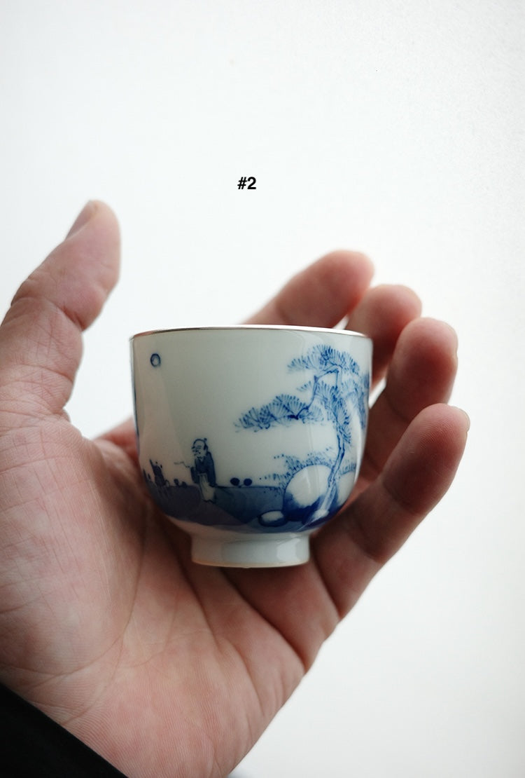 Qinghua Host Teacup 60ml- The boy, the hermit, and the mountain