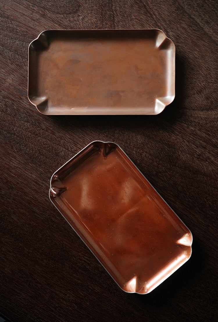 Copper "Haitangxing" Tea Tray