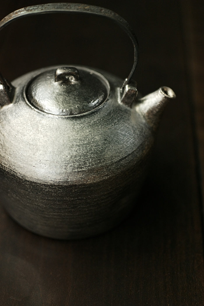 Silver & Iron Tea Kettle